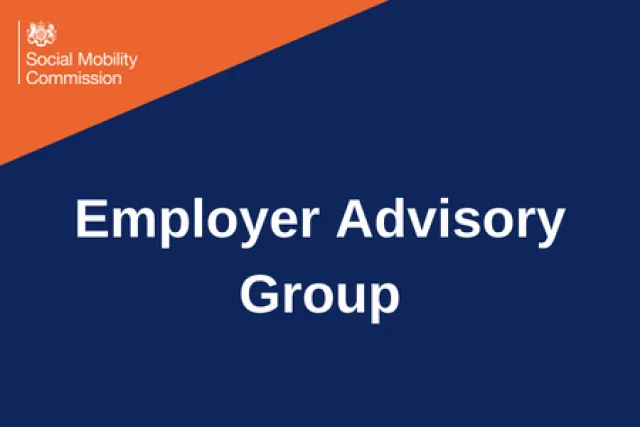 Employer Advisory group written in white on navy